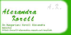 alexandra korell business card
